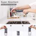 2 x Homaxy Tear Away Dish Cloths Rolls, 40 Sheets-11.8" X 11.8", Reusable Washable Dish Towels for Kitchen, Ultra Absorbent and Quick Drying Microfiber Cleaning Rags, Grey