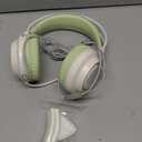 Gaming Headset with Removable Cat Ears, 3.5mm Wired Headphones with Adjustable Microphone, Extendable Padded headband, Noise Cancelling and RGB Light Headphones for Xbox/PS4/Switch/Mac/Phone (Green)