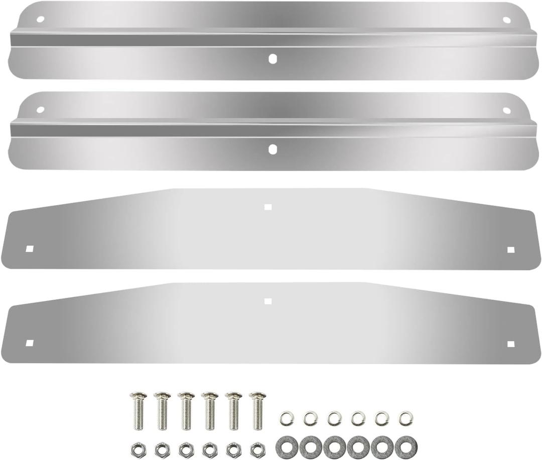 LAFORMO Pair(2) 24/'' Stainless Steel Mudflap Weights with Backing Plate Universal;Universal fits Any mud Flap That's 24/'' Wide (LFMOT001317)