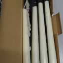 CANDWAX Ivory Taper Candles 10 inch Dripless - Set of 4 Tapered Candles - Smokeless and Unscented Taper Candlesticks Long Burning - Hand Poured Tall Candle Sticks