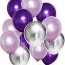 60th Birthday Decorations Women Purple Silver/Women 60th Birthday Party Decorations Purple Silver Black Foil Hanging Swirls with Balloons