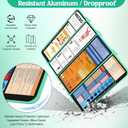 Foldable Nursing Clipboard 4 Layer, Aluminum Medical Clipboard with Cheat Sheet, Privacy Nurse Clipboard for Hospital, Clinic, Nursing Student (Mint)