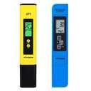VIVOSUN Digital pH and TDS Meter Kits, 0.01pH High Accuracy Pen Type pH Meter ± 2% Readout Accuracy 3-in-1 TDS EC Temperature Meter for Hydroponics, Pool and Aquarium, Yellow Blue, UL Certified