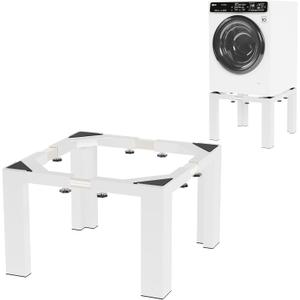 12" Height Heavy-Duty Laundry Pedestal, Full Size Adjustable Washer Dryer Stand with Non-Slip Mat, 17-29.5" Adjustable Width Washing Machine Base for Refrigerator, Dishwasher, White 12" Height Heavy-Duty Laundry Pedestal, Full Size Adjustable Washer Dryer Stand with Non-Slip Mat, 17-29.5" Adjustable Width Washing Machine Base for Refrigerator, Dishwasher, White