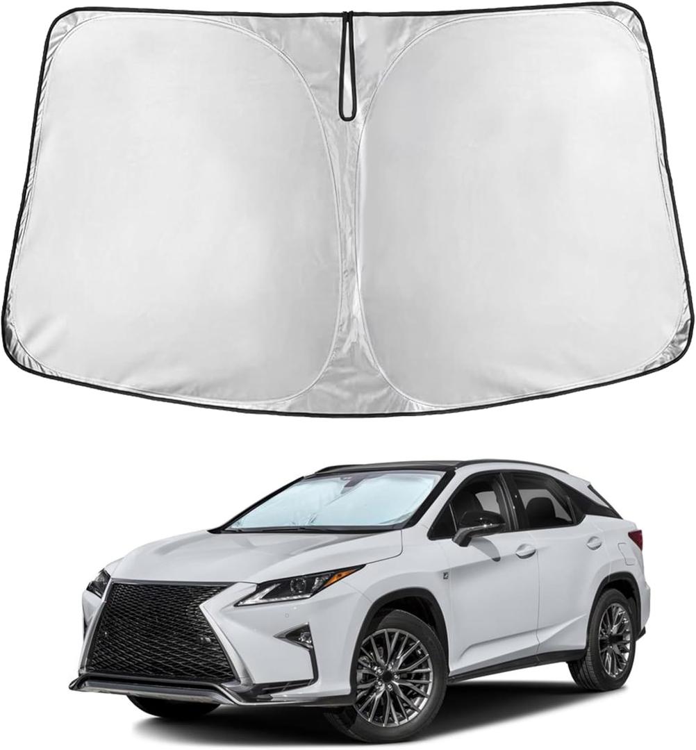 EcoNour Windshield Sunshade Compatible for Lexus RX 350 450h 2023-2024 2025 2026, Sun Visor for Front Windshield & Window Sun Shade Cover, UV Heat Blocker & Protector, Car Accessories