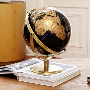 720° Rotation Light Luxury World Globe, Metal Stand, 10.6'' (L)