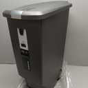 simplehuman 40 Liter / 10.6 Gallon Slim Kitchen Step Trash Can With Secure Slide Lock, Grey Plastic