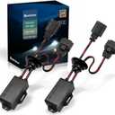 H4 9003 LED Canbus Decoder: 2PCS H4 9003 Anti Flicker Harness/Load Resistor with Waterproof Rubber Ring for Led Headlight Bulb, Canbus Decoders Error Free, LED Warning Canceller Resistor Adapter