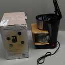 4-5 Cups Drip Coffee Maker, Coffee Pot Machine Permanent Coffee Filter, Mini,20Oz Electric Coffee Maker,650W Black and Stainless Steel