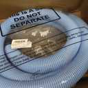 Frienda 10 ft Swimming Pool Replacement Hose - 1.5" Diameter Plastic Above Ground Hose Replacement Accessory for Home, Swimming Pool, Filter Pump, Saltwater Systems(Light Blue, Black)