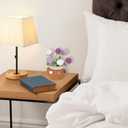 Knitting Crochet Flowers Potted Plants: Artificial Knitted Potted Flowers for Home Office Decoration (Purple Roses)