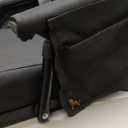 VIVOHOME Height Adjustable High Back Stadium Seat with Back Support and Cushion, Portable Bleacher Chair with Cup Holder and Shoulder Strap, Black