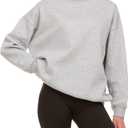 Oversized Sweatshirt for Women – Crewneck Fleece Pullover Sweatshirt, Size M