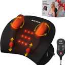 Neck Massager Pillow, Neck and Shoulder Relaxer with Heat, 3 Modes and Strengths, Neck Massager for Pain Relief Deep Tissue, Remote Control, Gift for Women Men Parents Christmas,Black