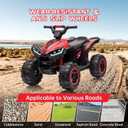 GarveeLife 12V Kids Ride On ATV, 4 Wheeler Electric Vehicle for Kids 3-8 Toddler Battery Powered Toy Car for Boys Girls with Remote Control, LED Lights, Soft Start, Treaded Tires, Music, Red