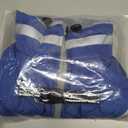 AOFITEE Dog Coat, Warm Winter Jacket for Medium Dogs, Reflective Turtleneck With Built-in Harness, Waterproof Windproof Pet Fleece Vest Puffer, Blue M