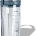 Ninja Blast Accessories 3pcs - Replacement Parts 18oz Blending Vessel Cup & Vessel Cap & Sip Lid with Carry Handle, Compatible with Ninja Blast Portable Blender BC100 Series and BC151 Series Blue