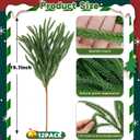 MERIXMAS 12 Pcs Artificial Norfolk Pine Branches - 19.7 Inch Norfolk Pine Stems - Indoor Outdoor Faux Christmas Greenery Plants Stems St Patricks Day Decor for Table Porch Window Stocking Stuffers