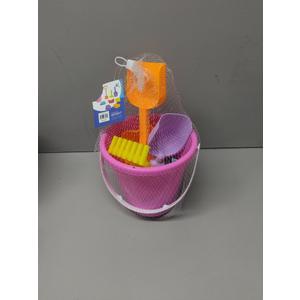 Sand Toy Bucket,  Beach Toys for Kids Summer Sand Buckets for Kids Cruise Beach Essentials, Pink