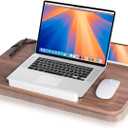 Lap Desk, Lap Desk with Cushion, Fits up to 17 inch Laptop, Premium Portable Laptop Stand Desk with Tray, Pad & Phone Holder, Home Office for Bed/Couch/Car/Reading/Writing (Medium 21*13 in, Walnut)