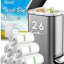 440 Counts Strong Trash Bags Garbage Bags by Teivio, Bathroom Trash Can Bin Liners, Small Plastic Bags for home office kitchen (2.6 Gallon) (1 Count (Pack of 440))