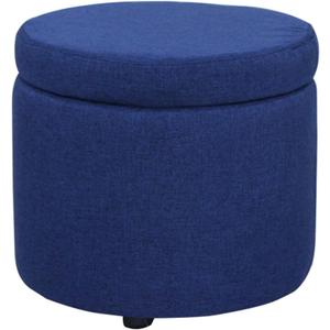 Footstool Foot Stool Removable Lid Storage,Fabric Upholstered Footstool,Footrest Shoe Bench,for Bedroom and Living Room Hallway Shoe Bench-Dark Blue 30x32cm Home Decor S 