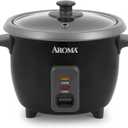 Aroma Housewares 1.5Qt. Rice & Grain Cooker (ARC-363NGB), Black, 6-Cup Cooked / 3-Cup Uncooked