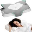Elviros Cervical Memory Foam Pillows for Neck and Shoulder Pain, Neck Pillow for Sleeping, Side Sleeper Pillows for Adults, Ergonomic Orthopedic Sleeping for Back and Stomach Sleepers (Medium Firm)
