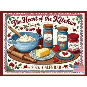 Heart Of Kitchen Calendar 2026 Monthly Wall Calender 12 Month | American Made In The USA