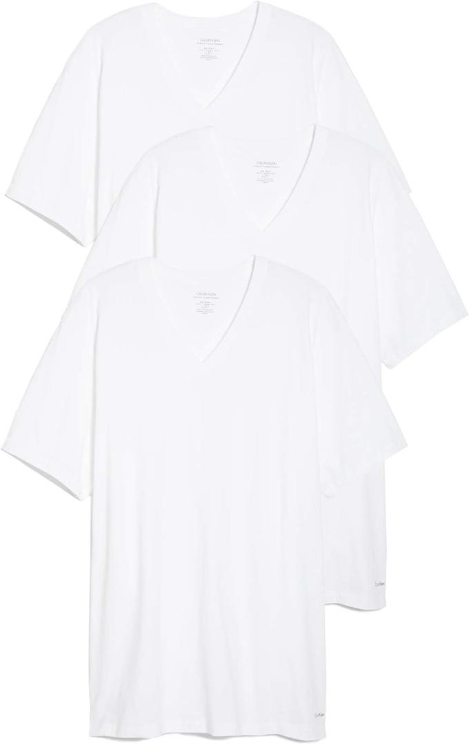 Calvin Klein Men's Cotton Classics 3-Pack Undershirts (White, XL)
