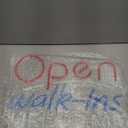 Welcome Walk-ins Neon Sign - Open for Business LED Light Dimmable Usb Powered Large Neon Light for Wall Decor 15.1 * 11.1 inch Attractive Shop Signage for Restaurants, Bars, Salons