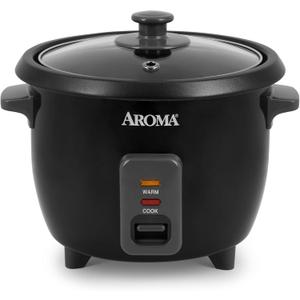 Aroma Housewares 1.5Qt. Rice & Grain Cooker (ARC-363NGB),Black,6-Cup Cooked / 3-Cup Uncooked