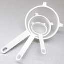 Plastic Strainer Kitchen Cooking Nylon Polyester Mesh 100% Plastic BPA Free White 3 sizes 3" - 4" - 5.5" By JTS
