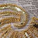 2Pairs/4pcs Golden Silver Wings Hand Stitched Sequin Beading Embroidered Lace Applique for Party Wedding Dress Clothing Shoulder Accessories