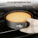11 Inch Springform Cake Pans, Nonstick Cheesecake Pans with Leakproof Buckle and Removable Bottom Design, Large Carbon Steel Baking Pan with Honeycomb Texture for Home, Dessert Shops