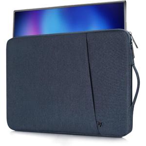 Portable Monitor Case 18.5 Inch,18 Inch Storage Sleeve Bag Compatible with Most Large 18.5 Inch Portable Monitor Carrying Pouch Bag with Pocket,Navy Blue(17.5x11.8 Inch)