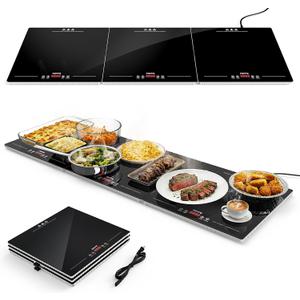 FEPPO 2026 Electric Food Warming Tray 47"x15" Rectangular Kitchen Appliance