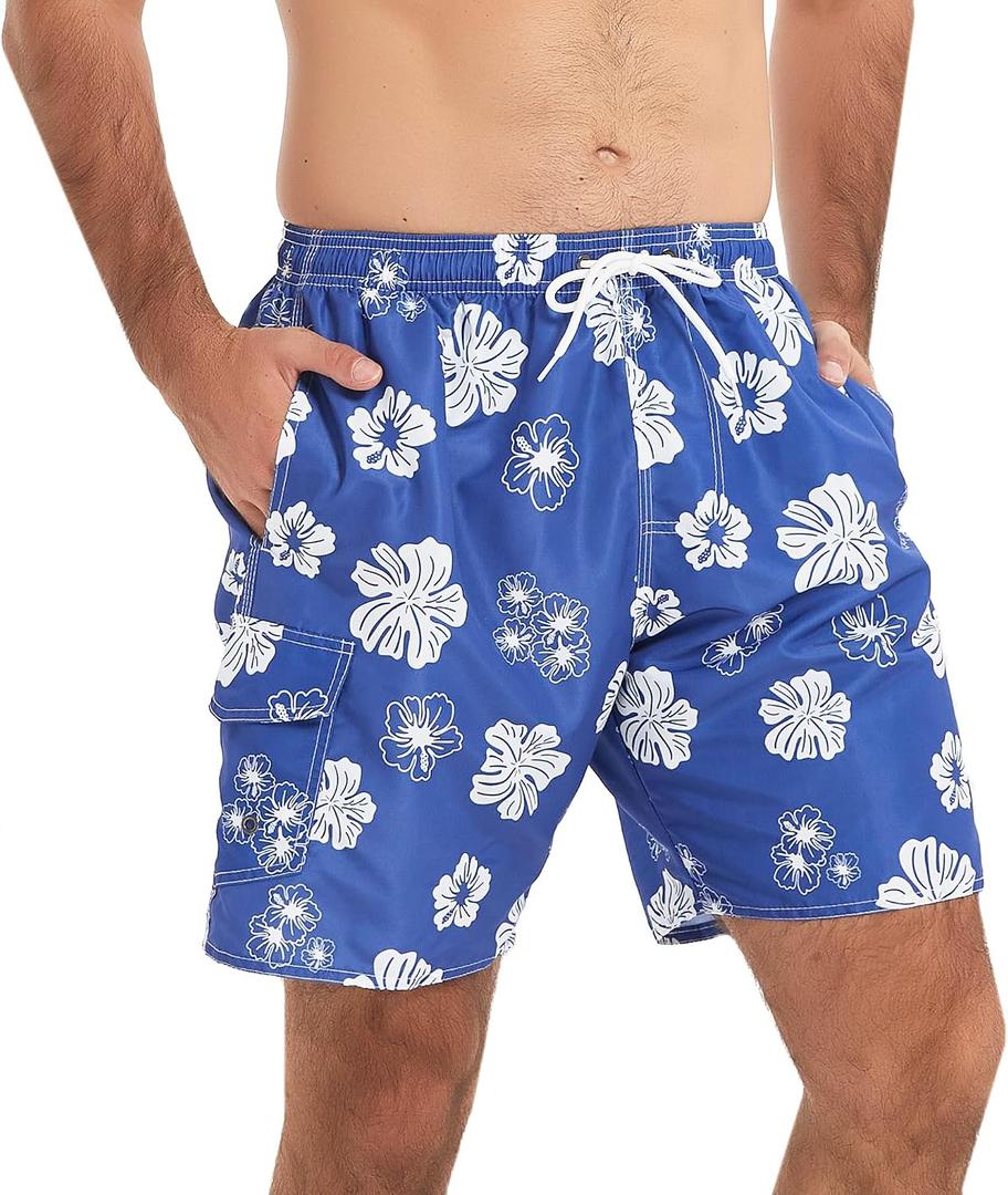 Scotamalone Mens Swim Trunks Board Shorts Swimwear Bathing Suits Quick Dry for Beach,Travel,Vacation,Swimming, Surfing,Casual (XL)