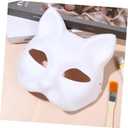 STOBOK 10pcs Blank Paper Mask Diy Adult Printable Masquerade Mask Blank Cat s Craft Face s Faces Paintable s Cats Furry Plain Animal Paintable White (White)
