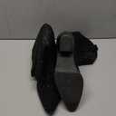 Womens Rhinestone Cowboy Boots Mid Calf Pointed Toe Sparkly Block Heel Cowgirl Boots with Pull On Tabs (6.5, Black)