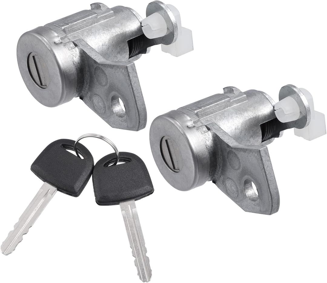 X AUTOHAUX 1 Set Front Left Right Side Door Lock Cylinder with Keys for Chevy Colorado for GMC Canyon 2004-2012 for Hummer H3 2006-2010 19121155 89022371