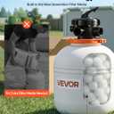 VEVOR FlashPure Sand Filter Pump, 14 in for Above Ground Pool, 0.75 HP 3500 GPH, Swimming Pool Filter System with Timer, 6X Faster Filtration, Media Installed, Leak-Resistant, Ready to Use Out of Box