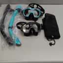 Snorkeling Gear for Adults Kids, Dry-Top Snorkel Set, 180Panoramic Wide View Diving Mask Breathing Freely Snorkel Mask for Snorkeling Scuba Diving Swimming Travel (A1-Black + BlackGreen)
