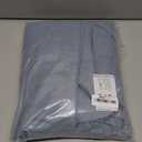 NICETOWN Linen Blend Mist Blue Curtains for Living Room, Rod Pocket & Back Tab Flax Burlap Window Treatments Semi Sheer Privacy with Light Filtering Drapes for Bedroom, W52 x L84, 2 Panels