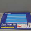 116in Cord Hider Kit, Cord Covers for Wires on Wall, Paintable Cable Raceway, Cord Hider for Wall Mount Tv, Tv Cable Hider Wall Kit, Wire Covers for Cords, W0.96in X H0.57in, White