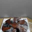 LEDIARY 23" Caged Ceiling Fan with Light, Large Flush Mount, App&Remote Control, Low Profile Bladeless Fan Light Fixture 6 Speed, Reversible and Quiet Motor- Gold-dusted Black, 23 Inch