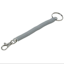 Hillman Expandable Coil with Metal Clip, Pack of 1, Grey