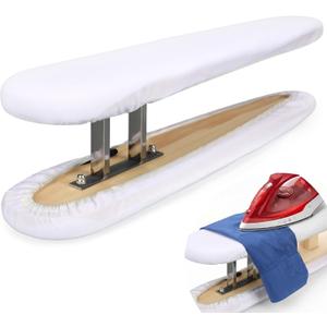 Dual Sided Sleeve Ironing Board for Sleeve Pressing,White
21.6'' Mini Tabletop Board, Cotton Cover, Thick Pad, Metal Frame, Garment Care Surface for Sewing Laundry Pants Cuffs Collars