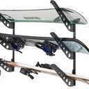 Snowboard Wall Racks, Adjustable Storage Rack for Ski, Surfboard, Wakeboard, Snowboard Wall Mount Display, White/Black