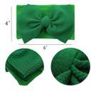 2 x Baby Girl Bows Newborn Headband 0-6 Months Infant Big Bows for Birthday/Baby Shower/Photography/Baby Gifts (Green & four-leaf clover)